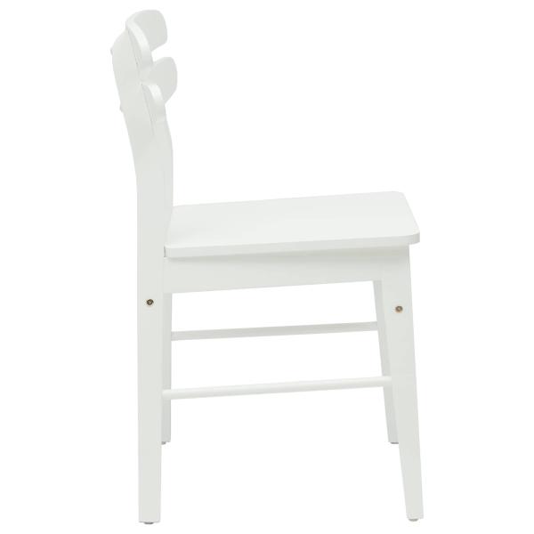 ARDEBO.de - Esszimmerstuhl 2 pcs Weiß Massives Gummiholz