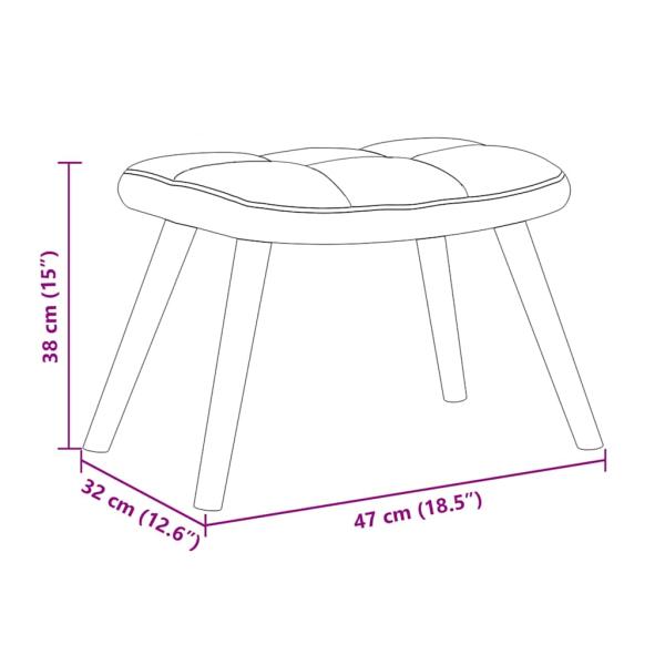 Relaxstuhl 2 pcs Hellgrau Samt