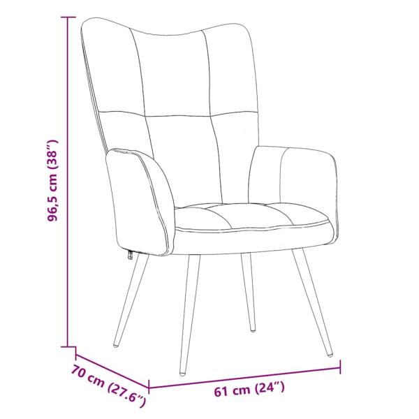 Relaxstuhl Dunkelgrau 70 x 61 x 96,5 cm Samt