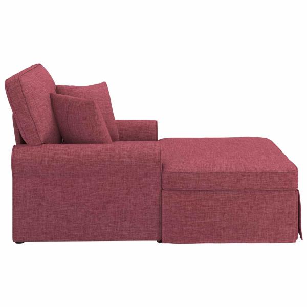 Chaise Lounge mit Rock Weinrot 91 x 157 x 91 cm Stoff