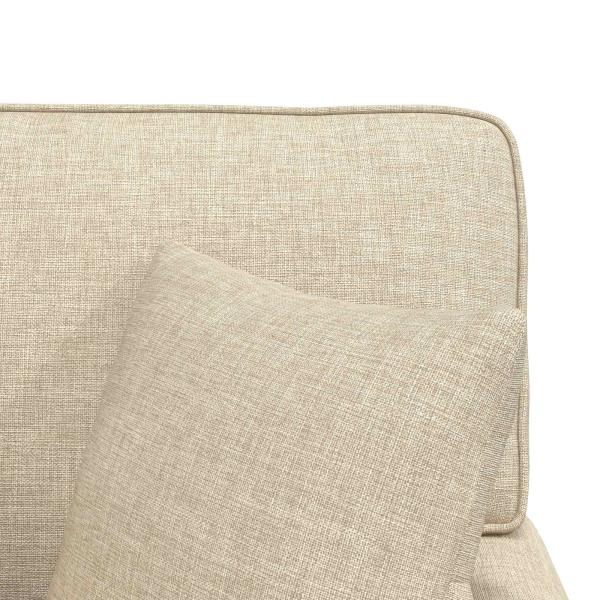 Chaise Lounge mit Rock mit Kissen Creme 91 x 157 x 91 cm Stoff