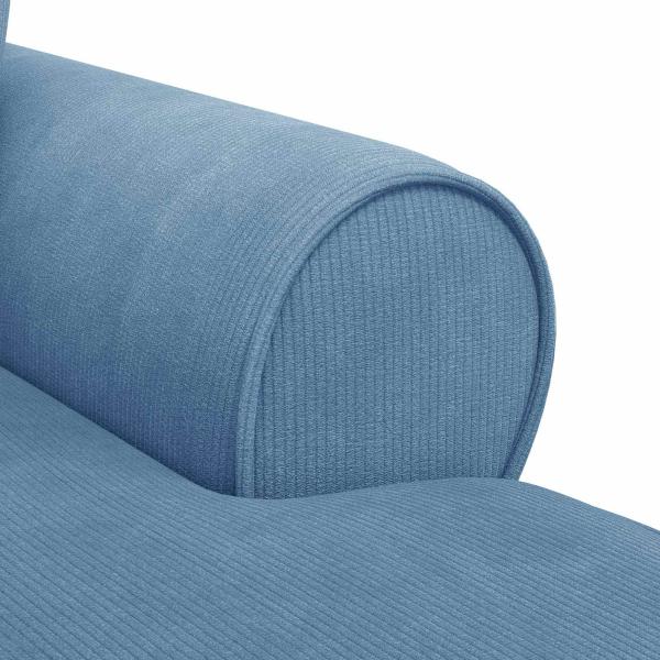 Chaise Lounge mit Rock Blau 91 x 157 x 91 cm Rippenstoff