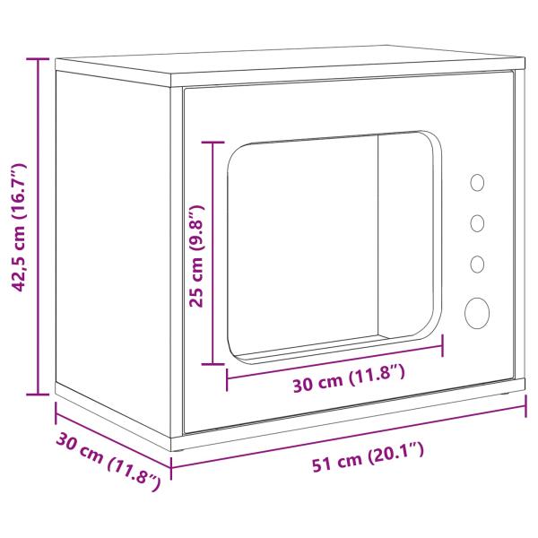 Katzenhaus Altholz 51 x 30 x 42 cm Holzwerkstoff