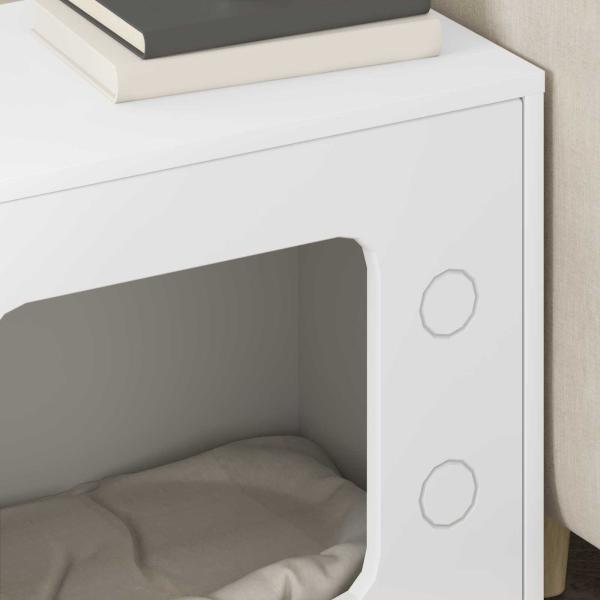 Katzenhaus Weiß 51 x 30 x 52 cm Holzwerkstoff