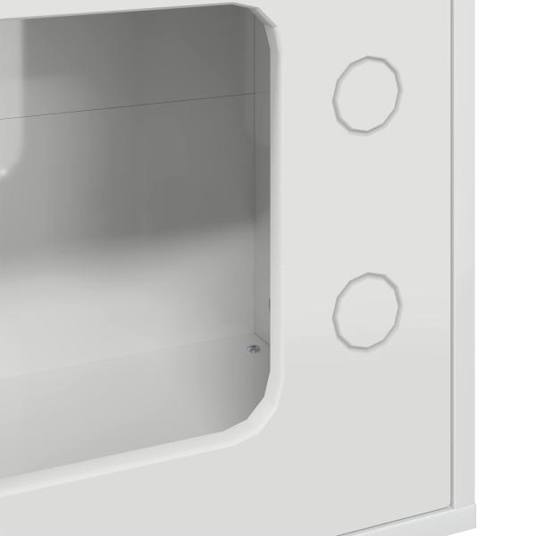 Katzenhaus Glänzend Weiß 51 x 30 x 52 cm Holzwerkstoff