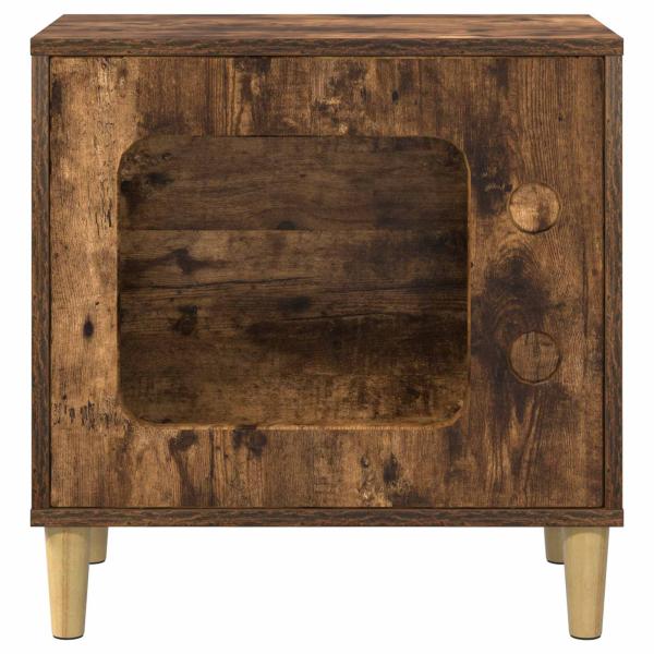 Katzenhaus Geräucherte Eiche 51 x 30 x 52 cm Holzwerkstoff