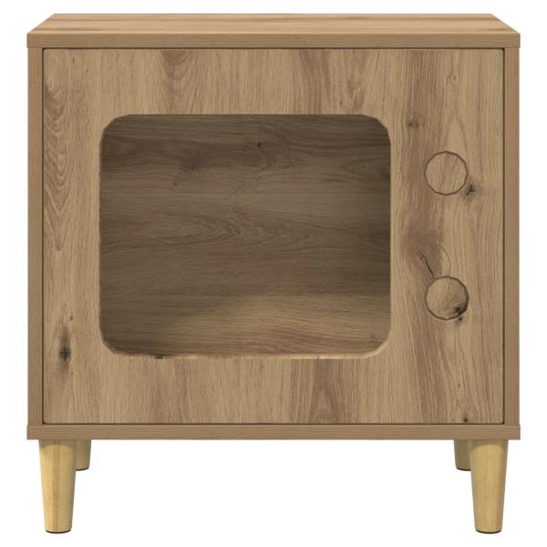 Katzenhaus Kunsthandwerk Eiche 51 x 30 x 52 cm Holzwerkstoff