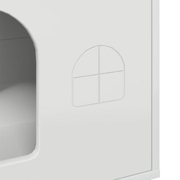 Katzenhaus Glänzend Weiß 51 x 30 x 52 cm Holzwerkstoff