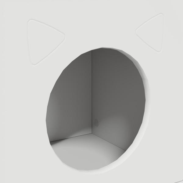 Katzenhaus Weiß 72 x 42,5 x 70 cm Holzwerkstoff