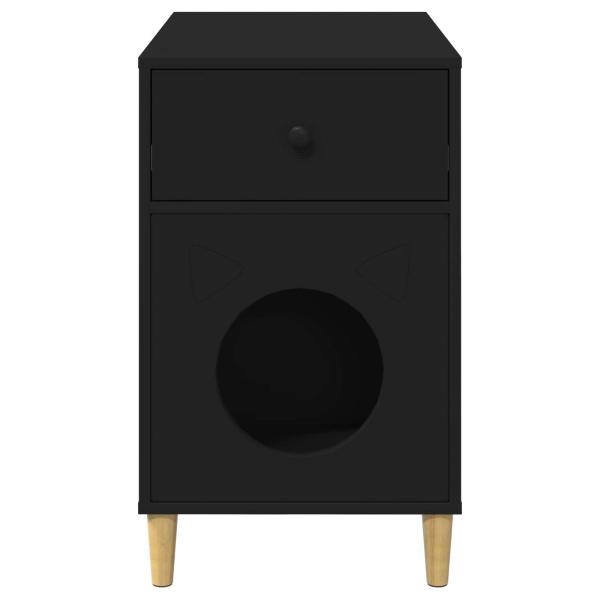 Katzenhaus Schwarz 72 x 42,5 x 70 cm Holzwerkstoff