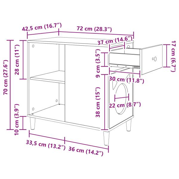 Katzenhaus Sonoma 72 x 42,5 x 70 cm Holzwerkstoff
