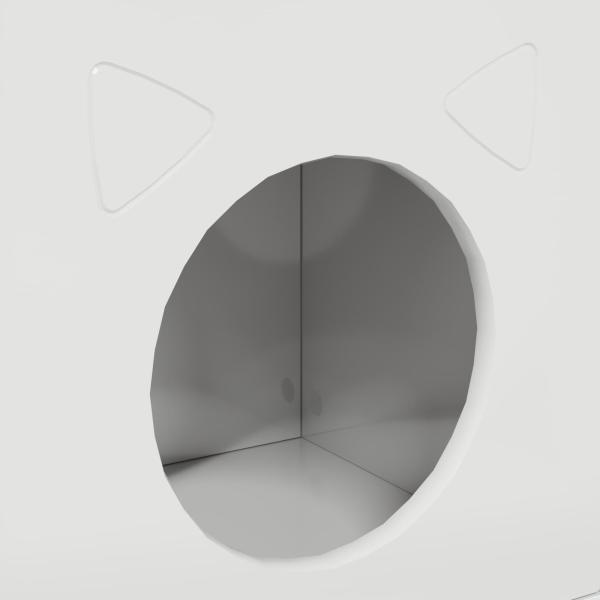 Katzenhaus Glänzend Weiß 72 x 42,5 x 70 cm Holzwerkstoff