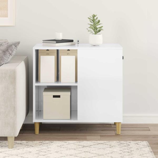 Katzenhaus Glänzend Weiß 72 x 42,5 x 70 cm Holzwerkstoff