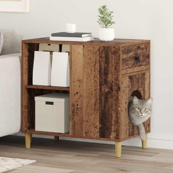 ARDEBO.de - Katzenhaus Altholz 72 x 42,5 x 70 cm Holzwerkstoff