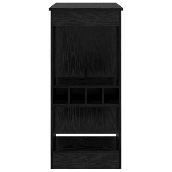Bartisch mit Regal Schwarz Eichen-Optik 90 x 47,5 x 103,5 cm