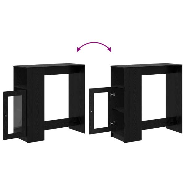 Bartisch 101 x 40 x 103,5 cm Holzwerkstoff Schwarz Eichen-Optik