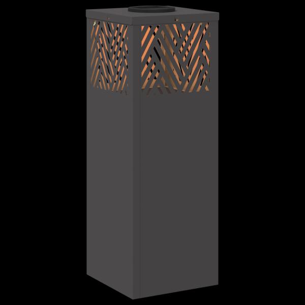 Solar LED Weg Licht 2 pcs Schwarz Kalt gewalzter Stahl