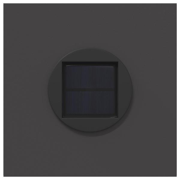 Solar LED Weg Licht 2 pcs Schwarz Kalt gewalzter Stahl