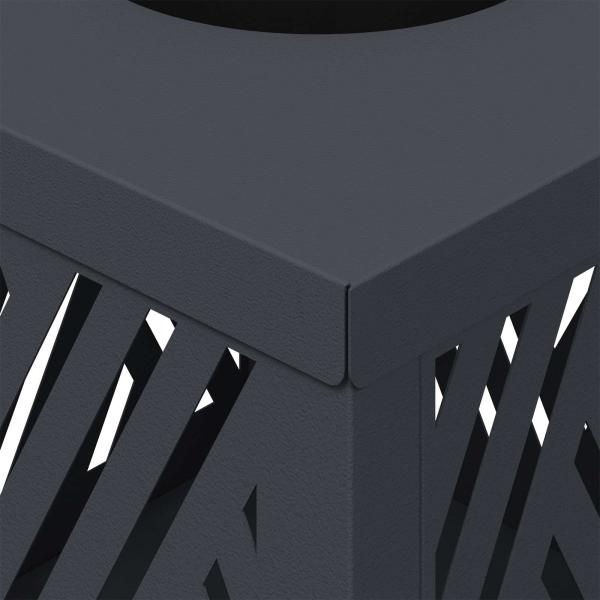 Solar LED Weg Licht 2 pcs Anthrazit Kalt gewalzter Stahl