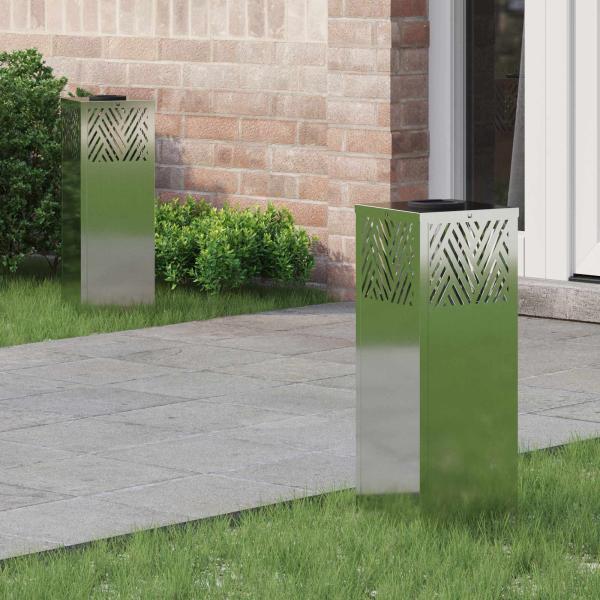 ARDEBO.de - Solar LED Weg Licht 2 pcs Galvanisiert Galvanisiert