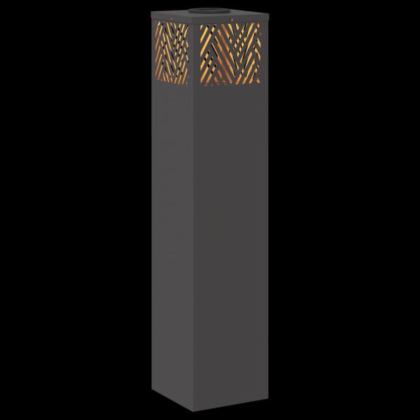 Solar LED Weg Licht 2 pcs Schwarz Kalt gewalzter Stahl