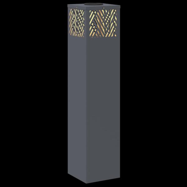 Solar LED Weg Licht 2 pcs Anthrazit Kalt gewalzter Stahl