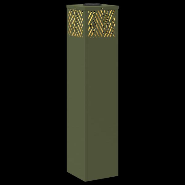 Solar LED Weg Licht 2 pcs Olive Grün Kalt gewalzter Stahl