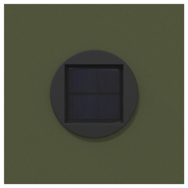 Solar LED Weg Licht 2 pcs Olive Grün Kalt gewalzter Stahl