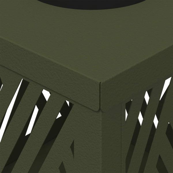 Solar LED Weg Licht 2 pcs Olive Grün Kalt gewalzter Stahl