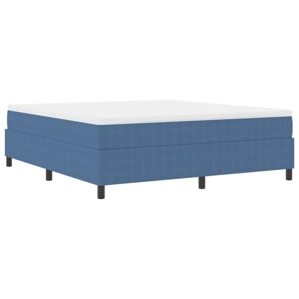 Boxspringbett Blau und Weiß 180 x 200 cm Cordstoff