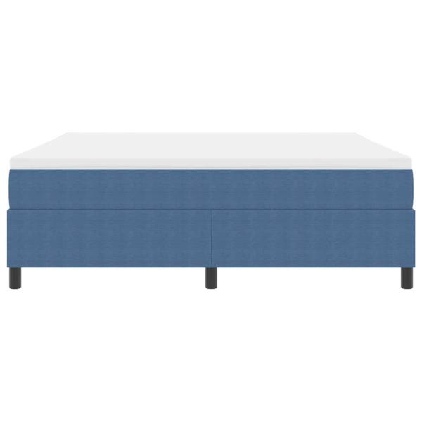 Boxspringbett Blau und Weiß 180 x 200 cm Cordstoff