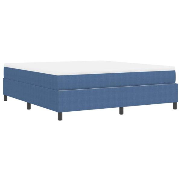 Boxspringbett Blau und Weiß 180 x 200 cm Cordstoff