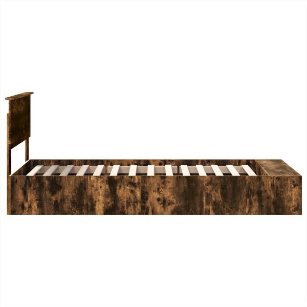 Bettrahmen Geräucherte Eiche 100 x 200 cm Holzwerkstoff