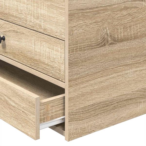 Tagesbett Sonoma Eiche und Schwarz 90 x 190 cm Holzwerkstoff