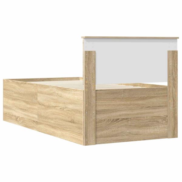 Tagesbett Sonoma Eiche und Schwarz 90 x 190 cm Holzwerkstoff