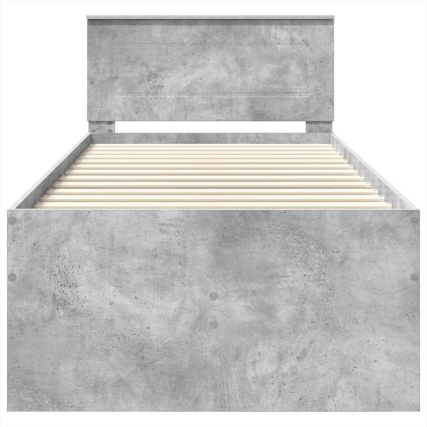 Tagesbett Beton Grau und Schwarz 90 x 190 cm Holzwerkstoff