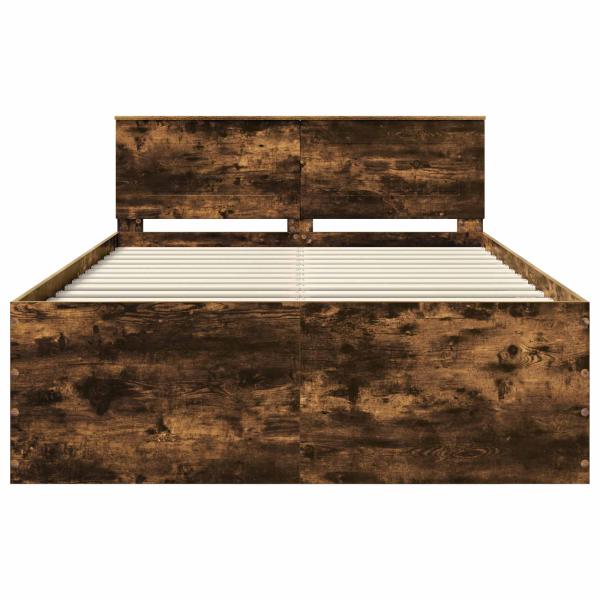 Bettrahmen Geräucherte Eiche 150 x 200 cm Holzwerkstoff