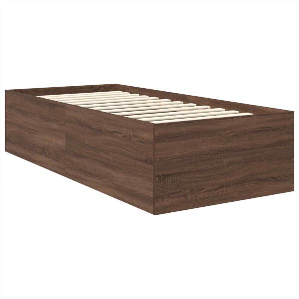 Bettrahmen Braun Eichen-Optik 120 x 200 cm Holzwerkstoff