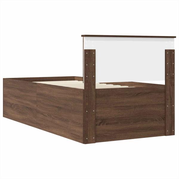 Bettrahmen Braun Eichen-Optik 120 x 200 cm Holzwerkstoff