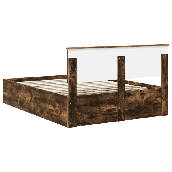 Bettrahmen Geräucherte Eiche 150 x 200 cm Holzwerkstoff