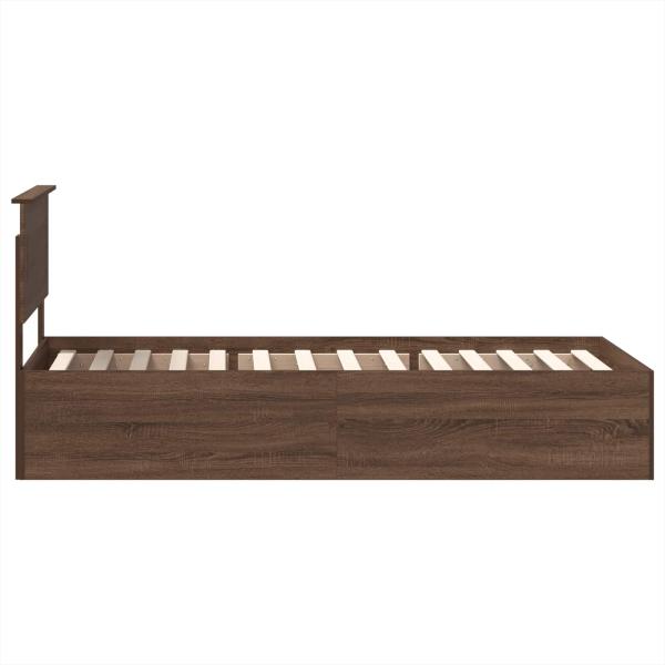 Bettrahmen Braun Eichen-Optik 120 x 200 cm Holzwerkstoff