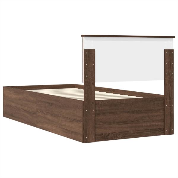 Bettrahmen Braun Eichen-Optik 120 x 200 cm Holzwerkstoff