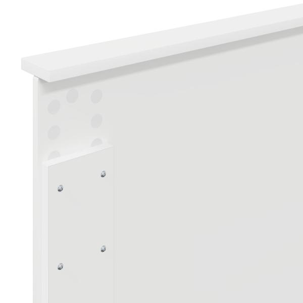 Bettrahmen mit Kopfteil Weiß 80 x 200 cm Holzwerkstoff