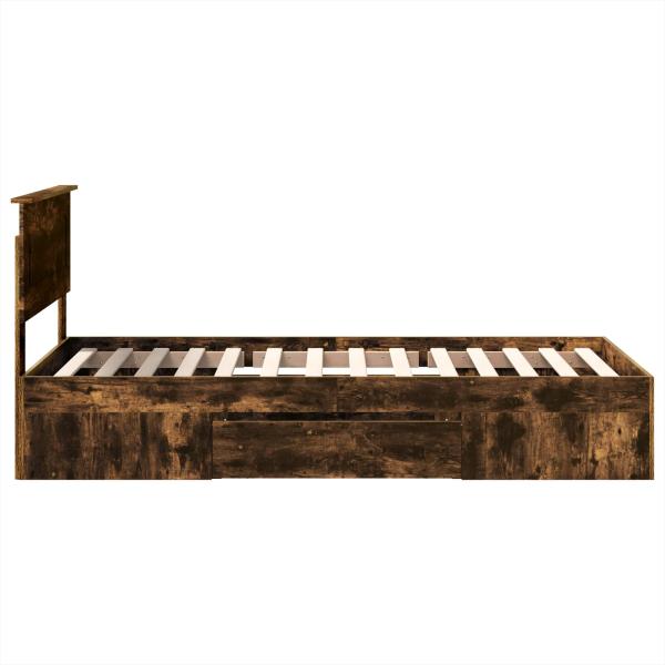 Bettrahmen Geräucherte Eiche 80 x 200 cm Holzwerkstoff