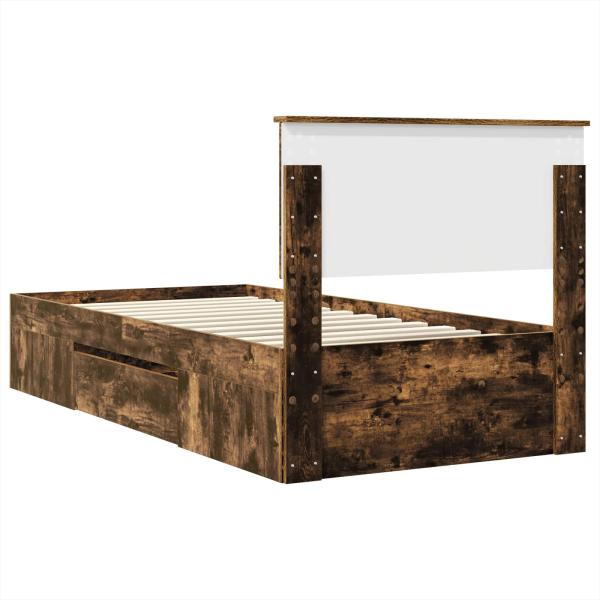 Bettrahmen Geräucherte Eiche 80 x 200 cm Holzwerkstoff