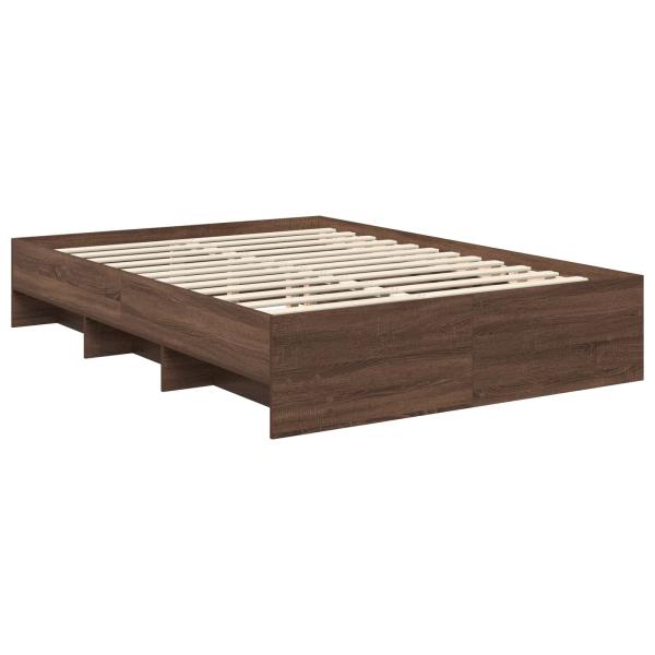 Bettrahmen Braun Eichen-Optik 150 x 200 cm Holzwerkstoff
