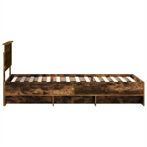 Bettrahmen Geräucherte Eiche 120 x 123 cm Holzwerkstoff