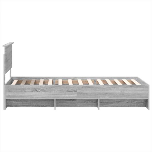 Bettrahmen Graues Sonoma 120 x 123 cm Holzwerkstoff