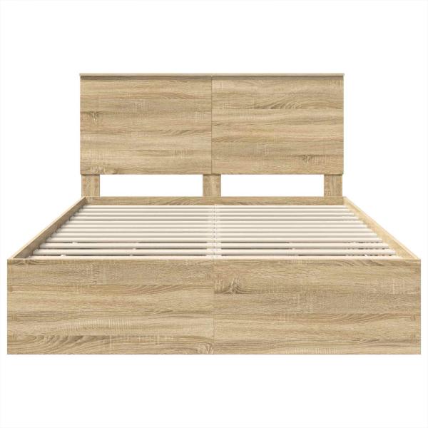 Bettrahmen Sonoma-Eiche 150 x 200 cm Ingenieurs Holz