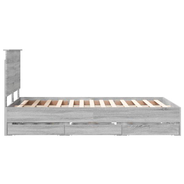 Bettrahmen Graues Sonoma 120 x 190 cm Ingenieurs Holz